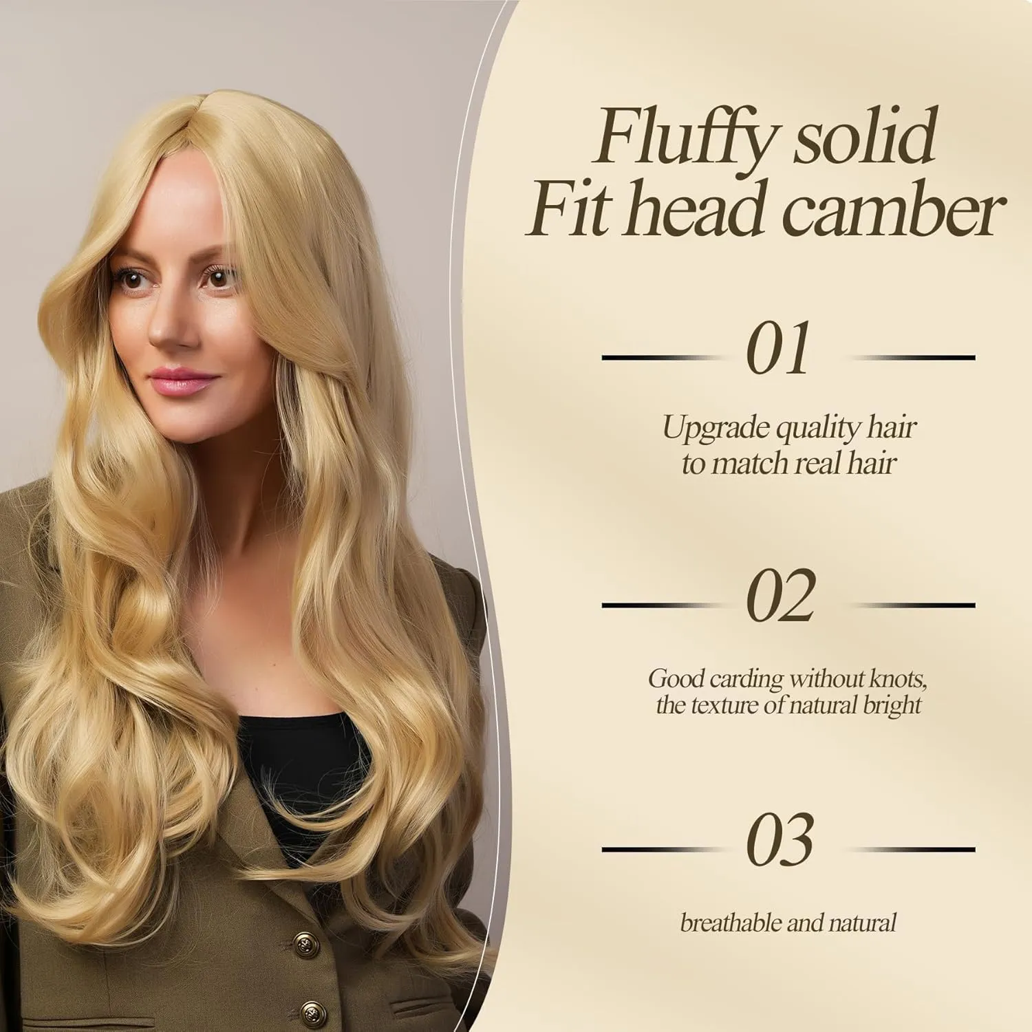 Blonde Wig for Women 27 Inch Long Blonde Heat Resistant Synthetic Fiber Wig Ideal for Parties and Role playing