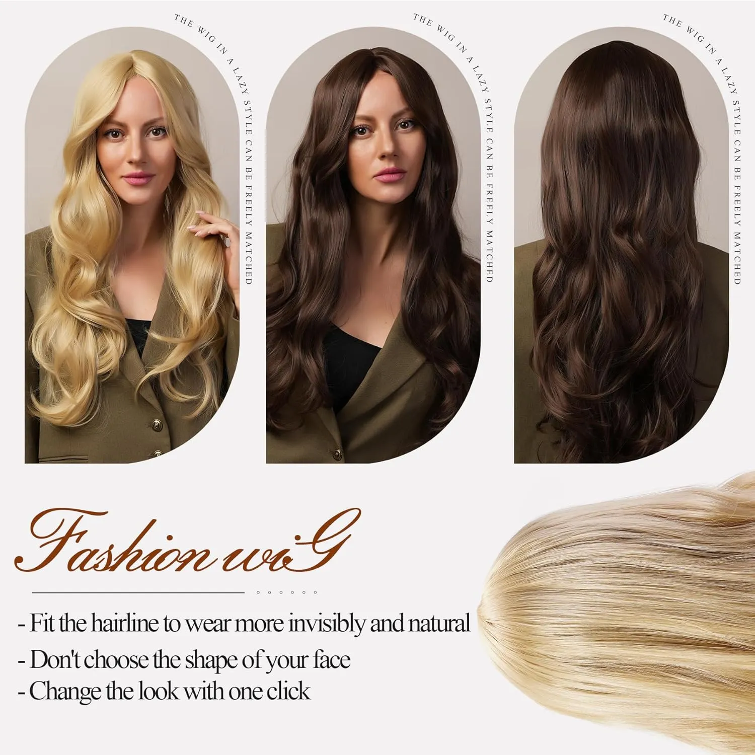 Blonde Wig for Women 27 Inch Long Blonde Heat Resistant Synthetic Fiber Wig Ideal for Parties and Role playing