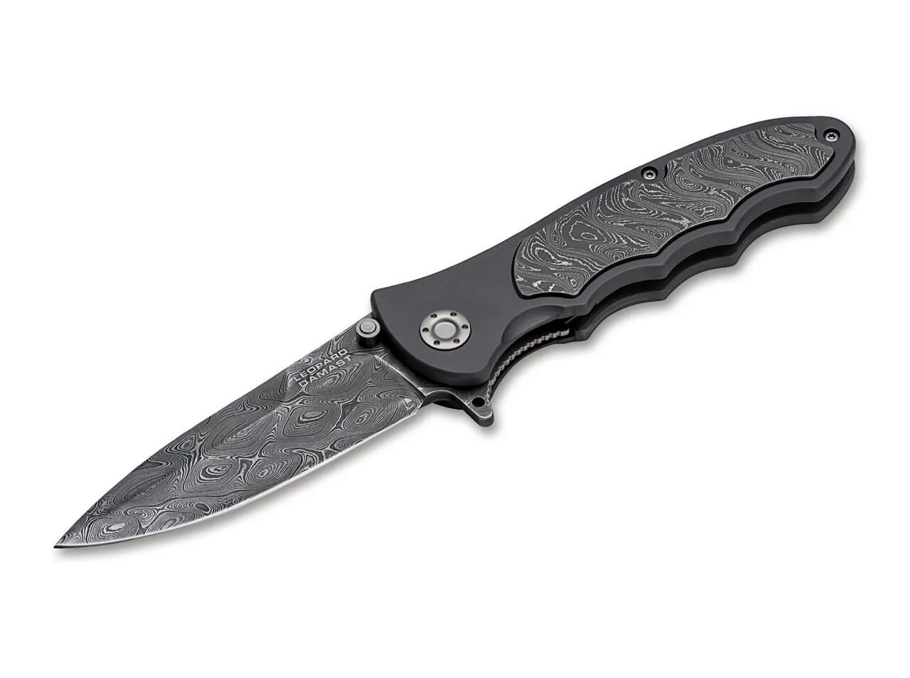 Boker 110237DAM Leopard-Damast III Collection 3.82" Flipper Pocket Knife