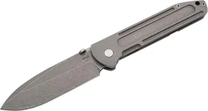 BOKER PLUS EVADE Folding EDC Pocket Knife Designed by Serge Panchenko, Framelock, Stonewashed Blade, Milled Handles