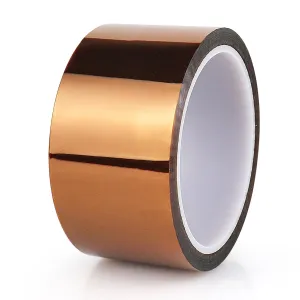 BOMEI PACK Polyimide Tape, 1 Pack High-Temperature Resistant Tape 2inch x 33m(108ft), No Residue Heat-Resistant Tape for Electric Task, 3D Printing, Soldering, Sublimation, Masking