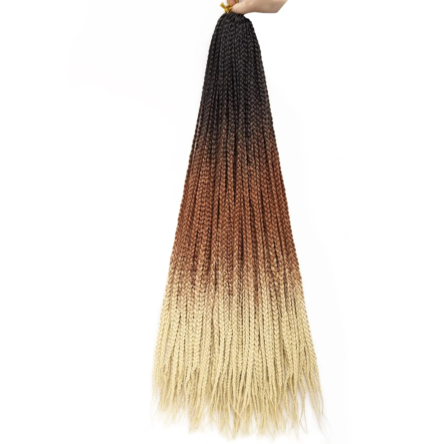 Box Braids Crochet Hair 6Packs Crochet Box Braids 22Inch Pre-looped Synthetic Crochet Braids for Black Women (1B/30/613, 22inch)