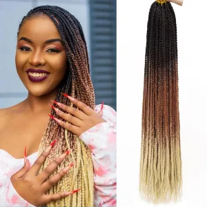 Box Braids Crochet Hair 6Packs Crochet Box Braids 22Inch Pre-looped Synthetic Crochet Braids for Black Women (1B/30/613, 22inch)