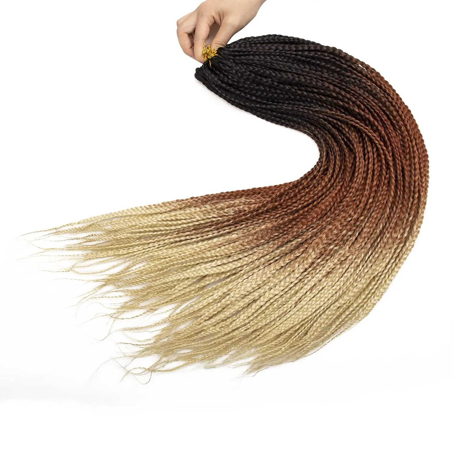 Box Braids Crochet Hair 6Packs Crochet Box Braids 22Inch Pre-looped Synthetic Crochet Braids for Black Women (1B/30/613, 22inch)