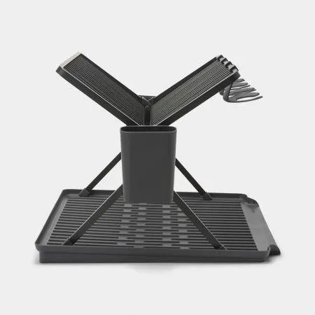 Brabantia Foldable Dish Drying Rack, Large - Dark Grey