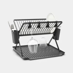 Brabantia Foldable Dish Drying Rack, Large - Dark Grey