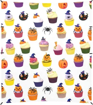 Burbuja Halloween Cupcakes Beach Canopy Windproof Beach Tent Sun Shade with 4 Sandbags & Sand Shovel, Portable Sun Shelter for Family Camping Picnic