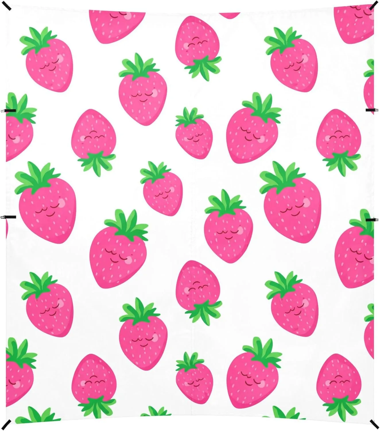 Burbuja Strawberries Beach Canopy Windproof Beach Tent Sun Shade with 4 Sandbags & Sand Shovel, Portable Sun Shelter for Family Camping Picnic