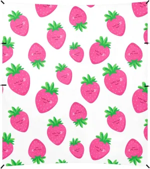 Burbuja Strawberries Beach Canopy Windproof Beach Tent Sun Shade with 4 Sandbags & Sand Shovel, Portable Sun Shelter for Family Camping Picnic