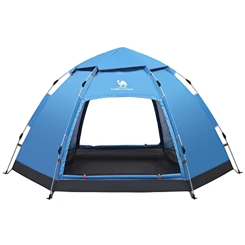CAMEL CROWN 3-4 Person Instant Tent Easy Setup Camping Tents Portable Waterproof Windproof for Outdoor Hiking Mountaineering