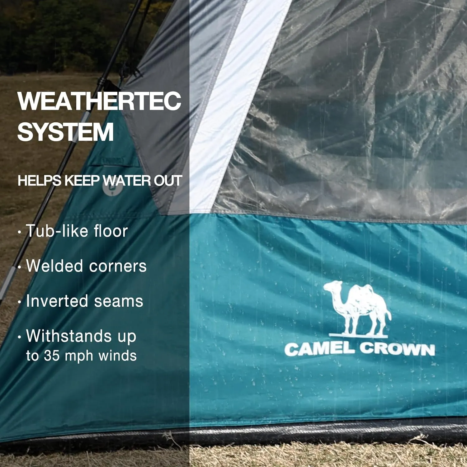 CAMEL CROWN 4/6 Person Tent Waterproof Lightweight Portable Backpacking Tent for Outdoor Camping Hiking