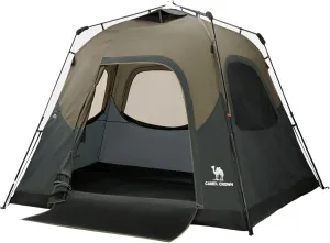 CAMEL CROWN Instant Tents for Camping 4-6 Person Tent Waterproof Easy Setup Sets Up in 60 Seconds Backpacking Tents with Carry Bag for Outdoor Hiking
