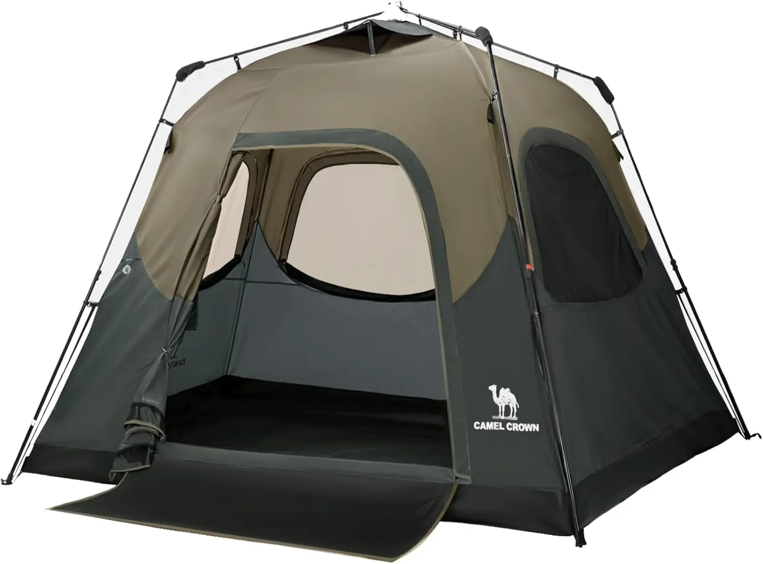 CAMEL CROWN Instant Tents for Camping 4-6 Person Tent Waterproof Easy Setup Sets Up in 60 Seconds Backpacking Tents with Carry Bag for Outdoor Hiking