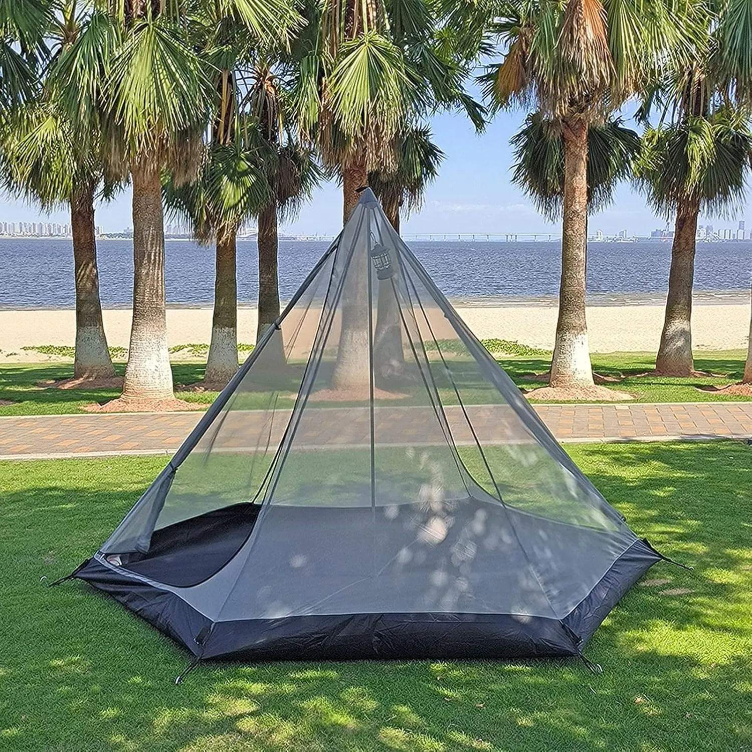Camping Pyramid Tipi Tent Adult Indian Teepee Tent Yurt Tent Double Layers Tents for Outdoor Camping Hiking Hunting 2 Person