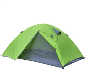 Camping-Tents 3-4 Person Windproof Family Tent Portable Waterproof Tents Ventilated Mesh Windows for Camping Hiking Outdoor Activities Blue