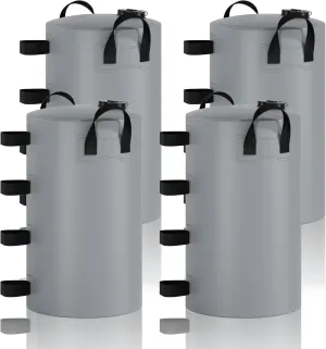 Canopy Water Weights Bag, 220 lb Canopy 4 Leg Weights Bag, Portable 25L Water Bag Windproof Fixed Water Tent Weights, for Outdoor Pop Up Tent, Canopies, Gazebo, Shelter, 4 Pack (25L Gray)
