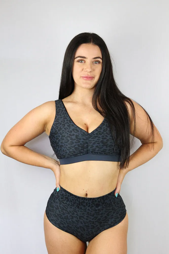 Carbon Animal Mid Waisted BRAZIL Scrunch Bum Shorts | Pole Wear