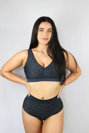 Carbon Animal Mid Waisted BRAZIL Scrunch Bum Shorts | Pole Wear