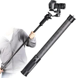Carbon Fiber Extension Pole – 4-Section Fast Twisting Lock Design | 1/4" Screw Mount for Camera, Phone, Gimbal & Stabilizer | Lightweight Professional Photography & Videography Pole