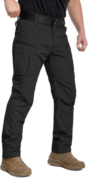 CARWORNIC Men's Lightweight Tactical Pants Ripstop Military Cargo Pants Water Resistant Outdoor Hiking Work Pants