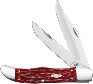 Case XX WR POCKET KNIFE DARK RED BONE CS - PCH SEED JIG FOLDING HUNTER, ITEM 31960, LENGTH CLOSED 5 1/4 INCH (6265 CS)