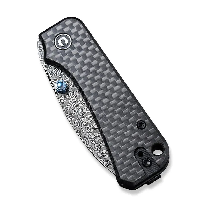 CIVIVI Baby Banter Thumb Stub Knife Damascus Blade