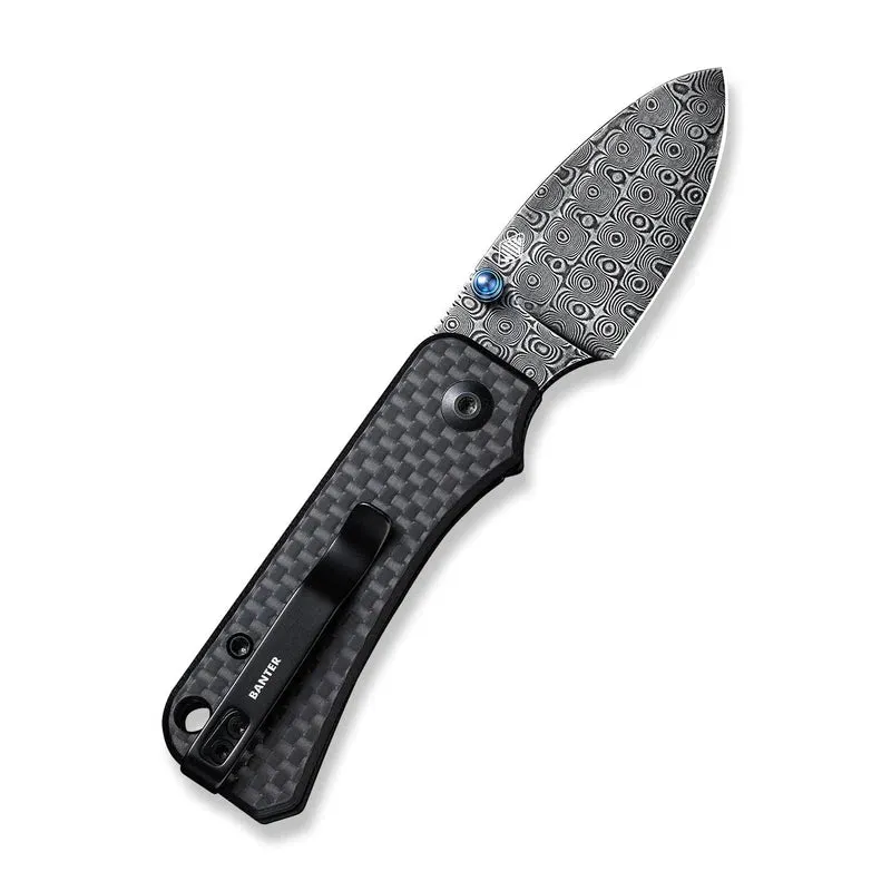 CIVIVI Baby Banter Thumb Stub Knife Damascus Blade