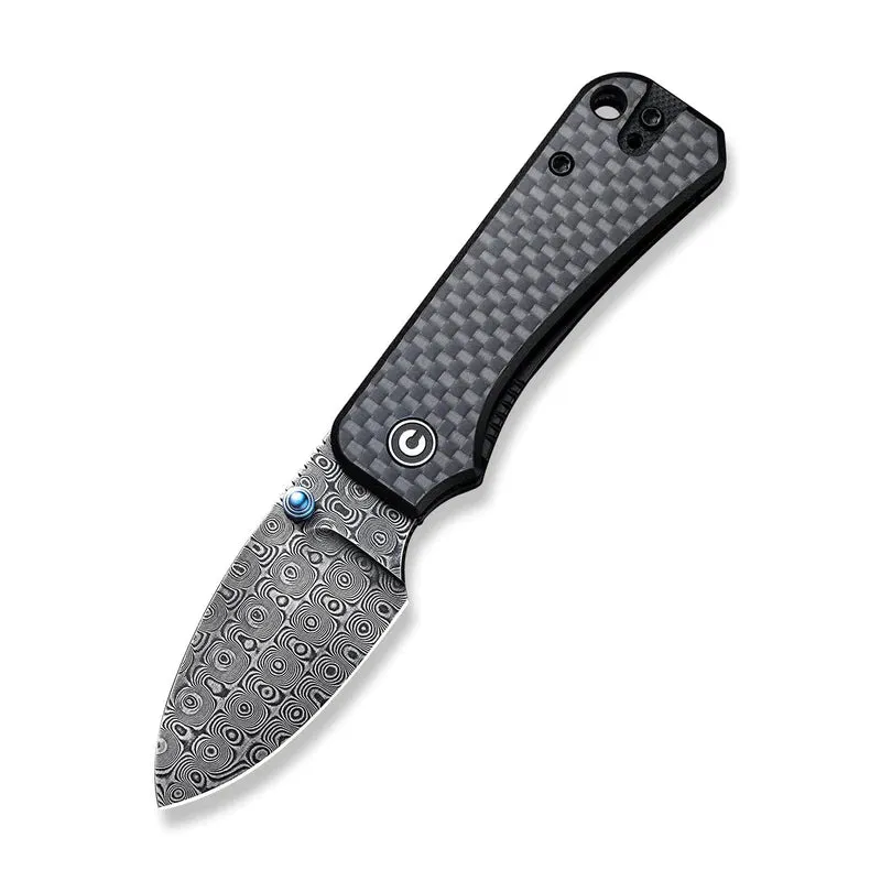 CIVIVI Baby Banter Thumb Stub Knife Damascus Blade