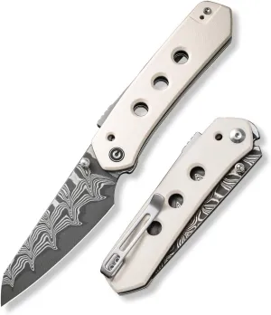 CIVIVI Vision FG Pocket Knife for EDC, Superlock Folding Knife with 3.54" Reverse Tanto Damascus Blade G-10 Handle, Ideal Gift for Men Women C22036-DS1