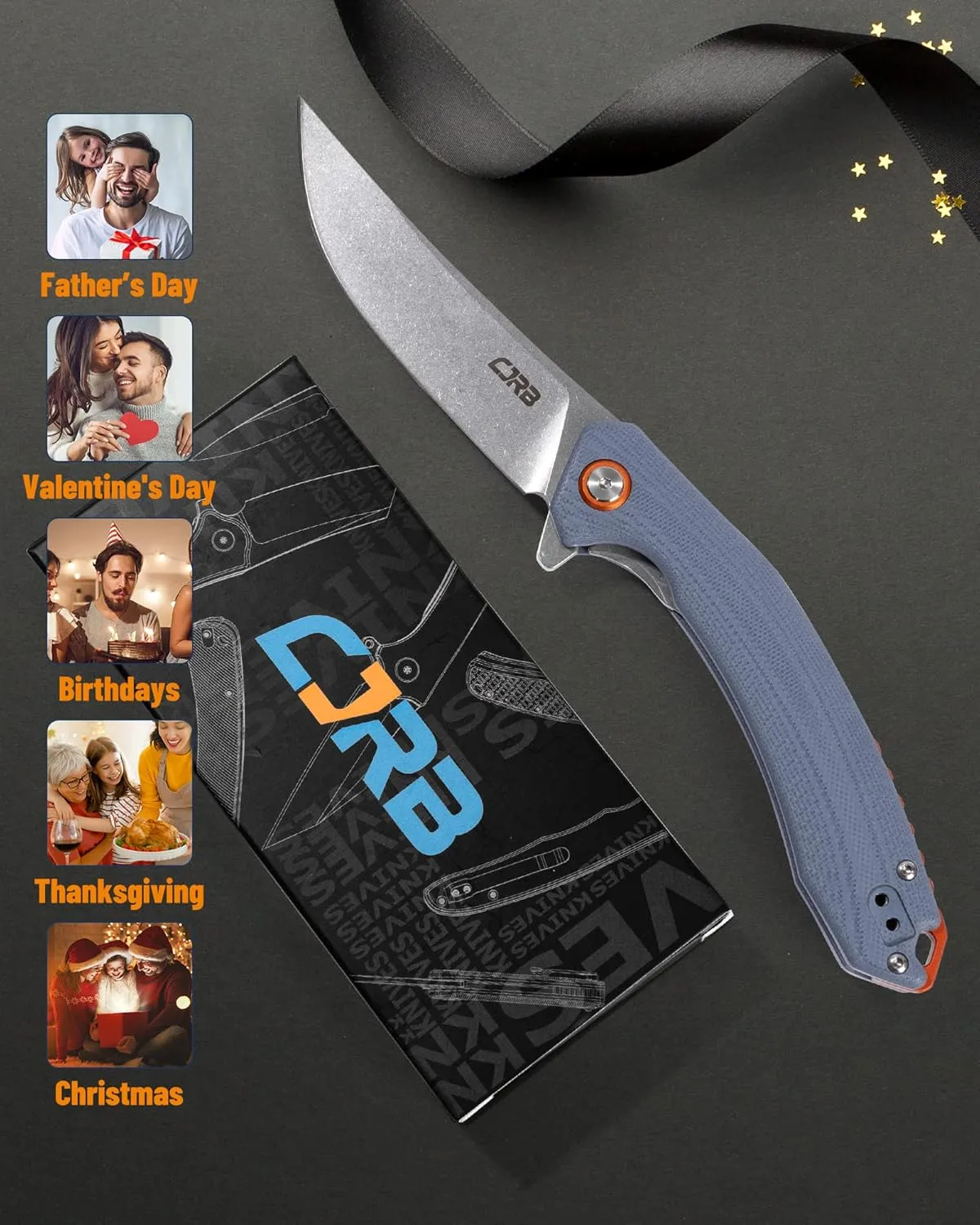CJRB Folding Knife Gobi (J1906) AR-RPM9 Powder Steel G10 Handle EDC Knife Pocket Knife Blue