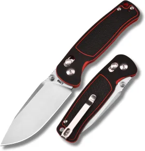 CJRB Shale Pocket Knife, Folding Knife with 3.15'' AR-RPM9 Steel Blade Dual-tone G10 Handle EDC Knife with Pocket Clip, Pocket Knife for Men Women Camping Hiking Survival, J1943 Black-Red