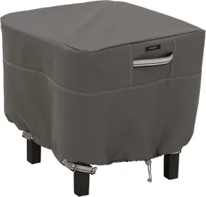 Classic Accessories Ravenna Water-Resistant 21 Inch Square Patio Ottoman/Table Cover, Outdoor Table Cover