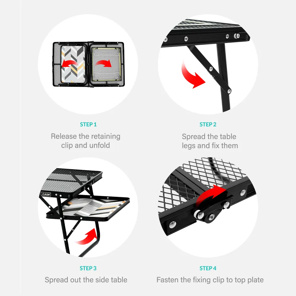 [CLEARANCE] KZM Union Iron Mesh Low BBQ Table