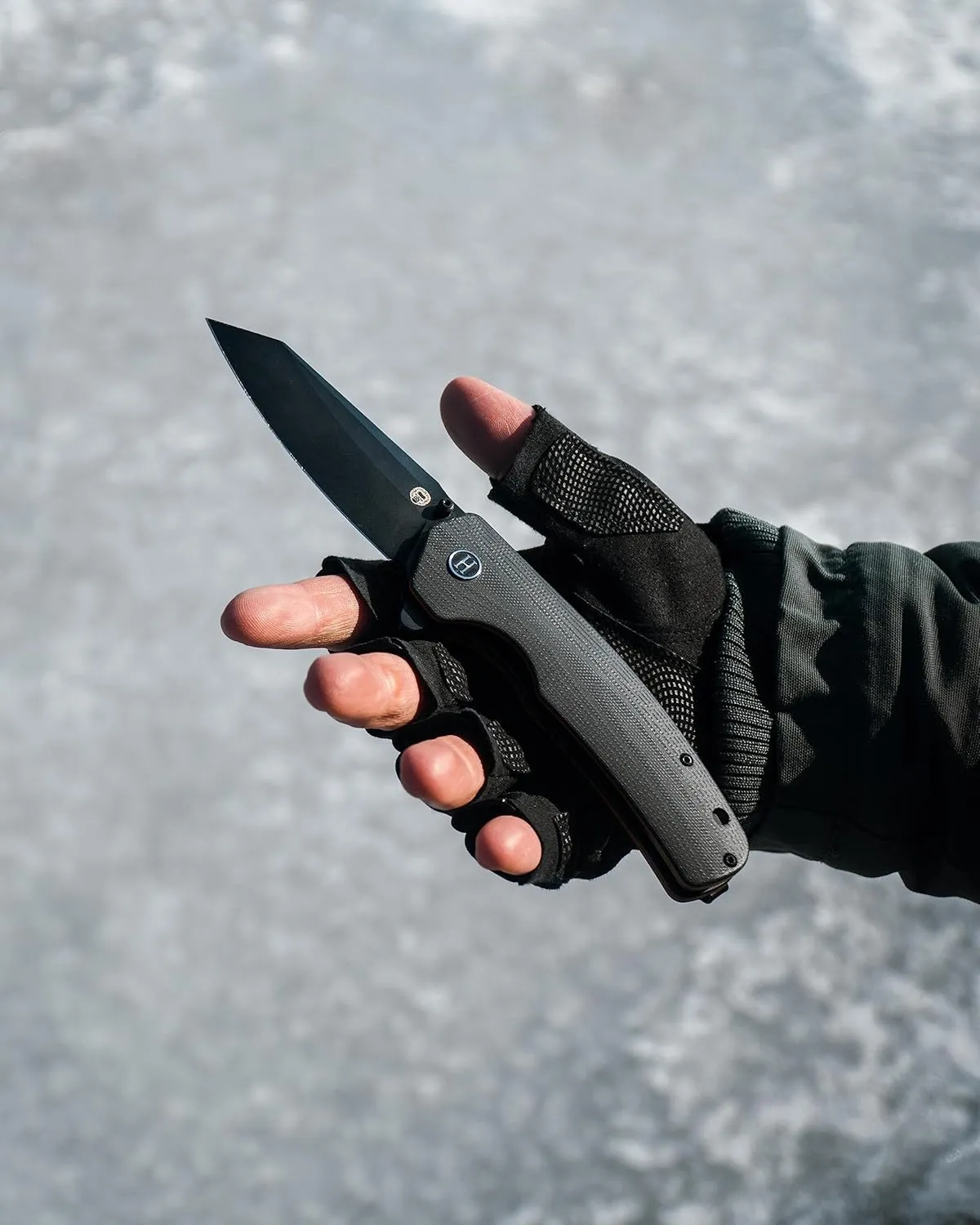 Clip Point Folding Knife with G10 Tactical Handle, D2 Steel Blade, Gift Box Set (Grey Red) - Ideal for Outdoor Enthusiasts - Holtzman's Gorilla Survival