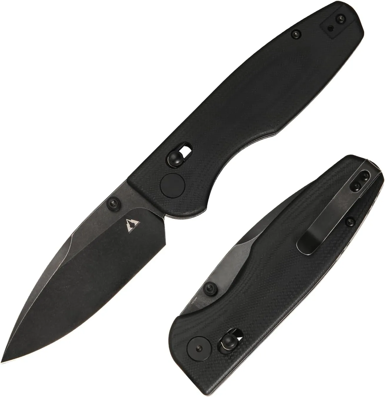 CMB Made Knives CMB Predator CMB-08 G10 Handle 14C28N Steel Blade Pocket Folding Tactical Survival Camping Hiking Outdoors EDC Knife with Pocket Clip for Men Women(Black Stone Wash)