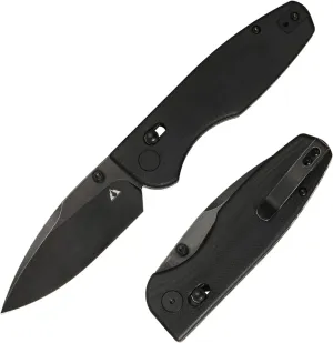 CMB Made Knives CMB Predator CMB-08 G10 Handle 14C28N Steel Blade Pocket Folding Tactical Survival Camping Hiking Outdoors EDC Knife with Pocket Clip for Men Women(Black Stone Wash)