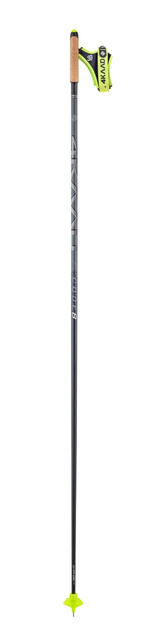 CODE 8 Black Phantom - Ski Pole with CLICK-IT Grip