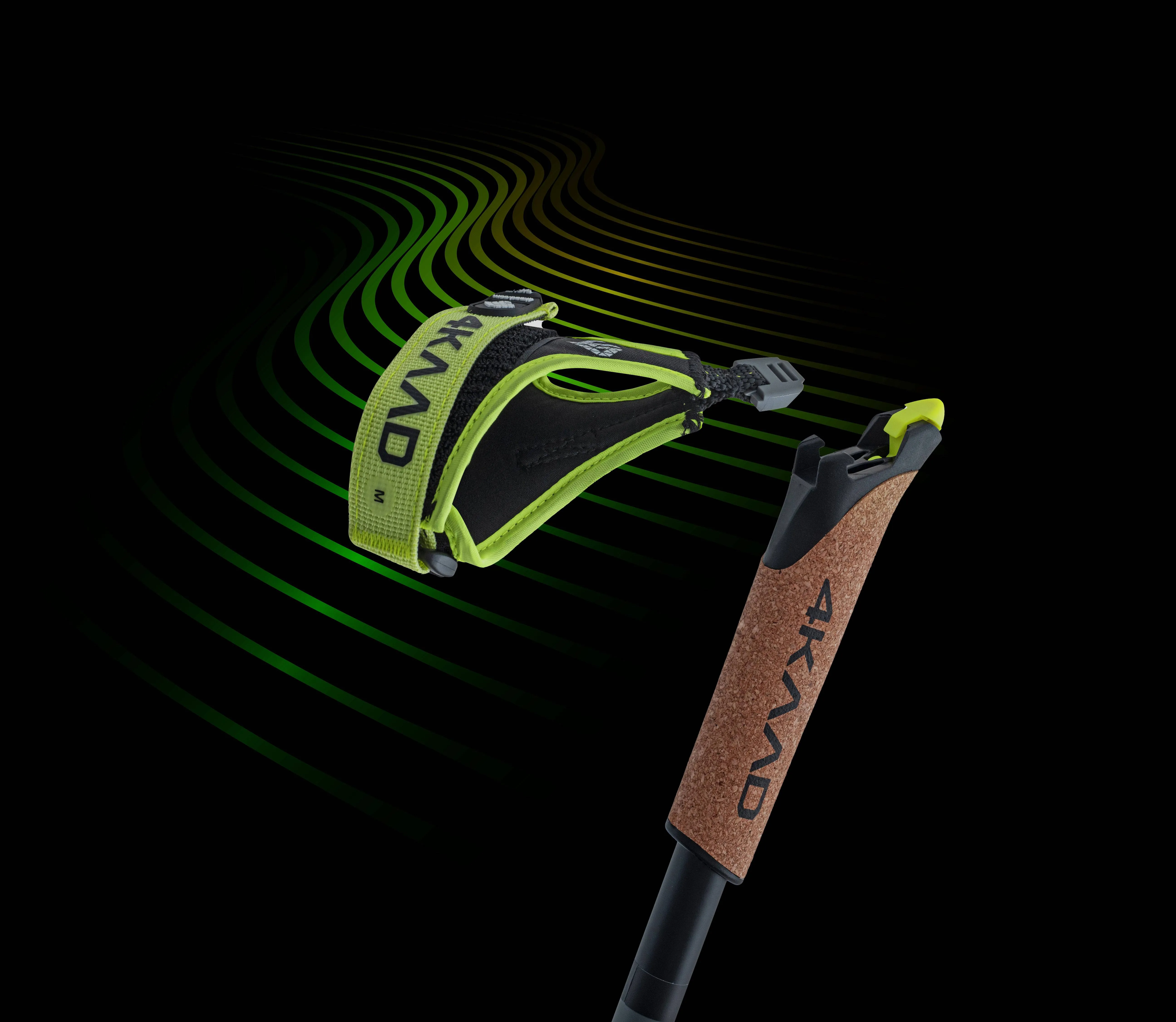 CODE 8 Black Phantom - Ski Pole with CLICK-IT Grip