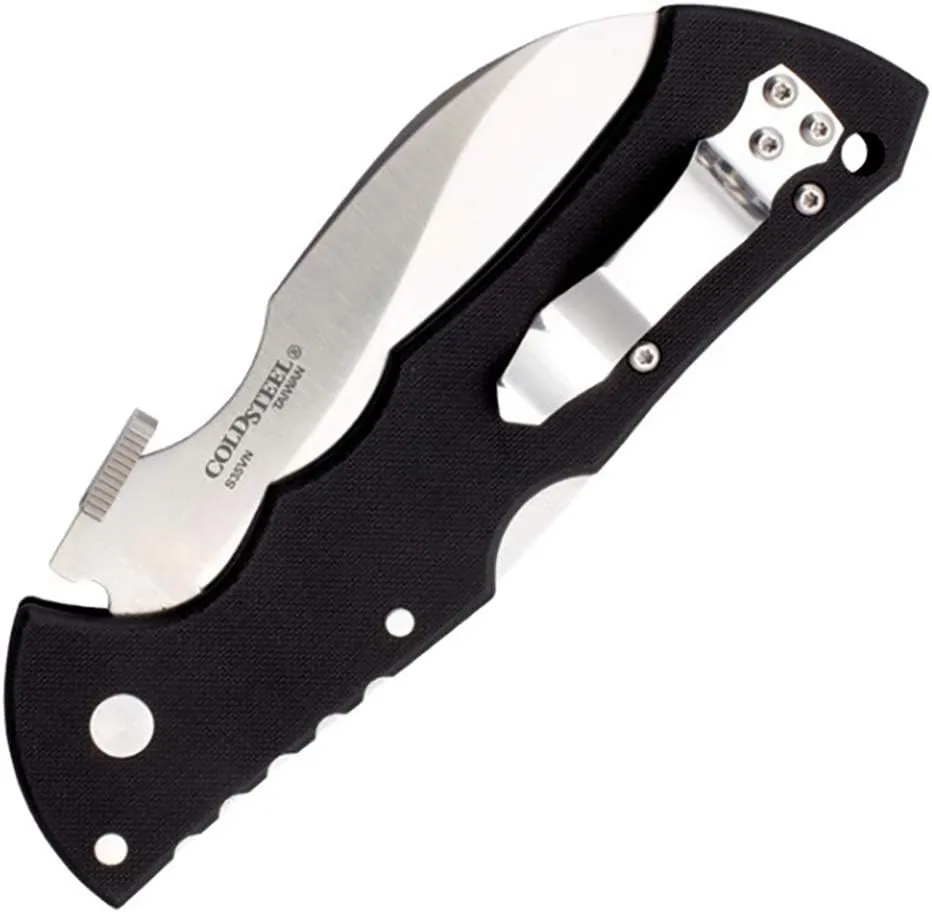 Cold Steel Black Talon ll 4" S35VN Razor-Sharp Blade 5.5" G-10 Handle Tactical Folding Knife w/Tri-Ad Lock, Ambidextrous Pocket/Belt Clip