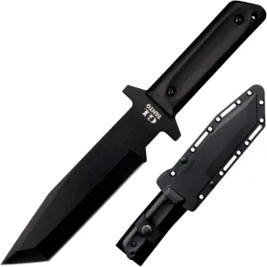 Cold Steel G.I. Tanto 7" Durable 1055 Carbon Steel Fixed Blade Tactical Outdoor Throwing Knife, 5" Handle w/ Polypropylene Scales, Integral Quillon Guard, Resistant Secure-Ex Sheath
