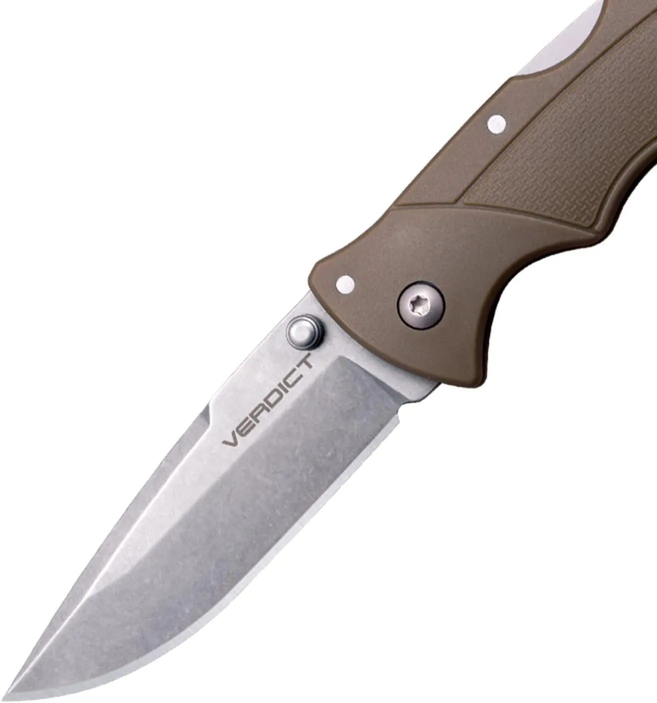 Cold Steel Verdict 3" 4116SS Spear Point Blade 4.25" GFN Handle Everyday Carry Tactical Folding Knife with Tri-Ad Locking Mechanism