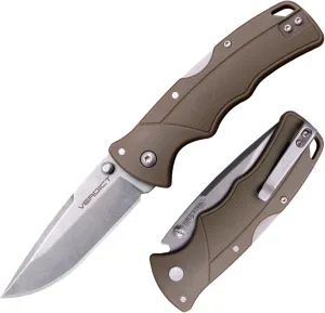 Cold Steel Verdict 3" 4116SS Spear Point Blade 4.25" GFN Handle Everyday Carry Tactical Folding Knife with Tri-Ad Locking Mechanism