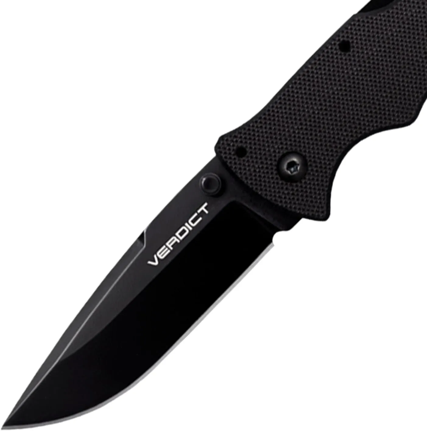 Cold Steel Verdict 3" AUS10A Spear Point Blade 4.25" G-10 Black Handle Everyday Carry Tactical Folding Knife with Tri-Ad Lock