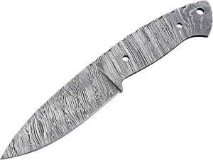 ColdLand |8.5" Hand Forged Damascus Steel Blank Blade for Tactical Combat Survival Camping Outdoor Bushcraft Hunting Knife Making Supplies NB08