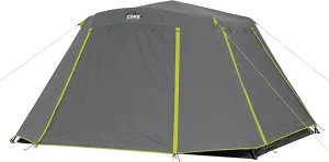 CORE Large Multi Room Tent for Family with Full Rainfly for Weather and Storage for Camping Accessories | Portable Huge Tent with Carry Bag for Outdoor Car Camping