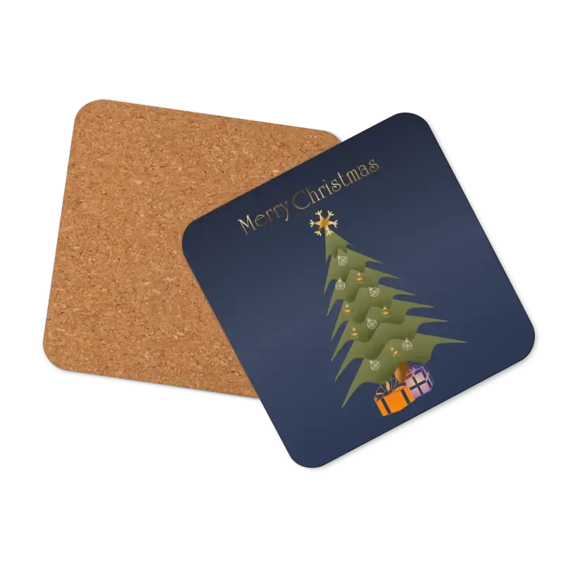 Cozy Christmas Tree Heat Resistant Hardboard Coasters