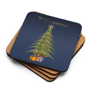 Cozy Christmas Tree Heat Resistant Hardboard Coasters
