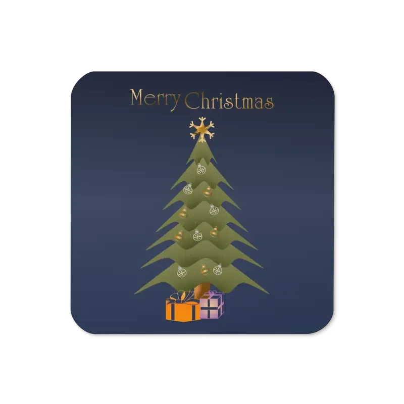 Cozy Christmas Tree Heat Resistant Hardboard Coasters