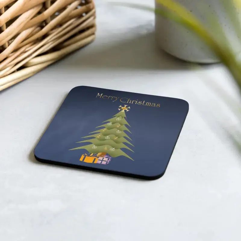 Cozy Christmas Tree Heat Resistant Hardboard Coasters