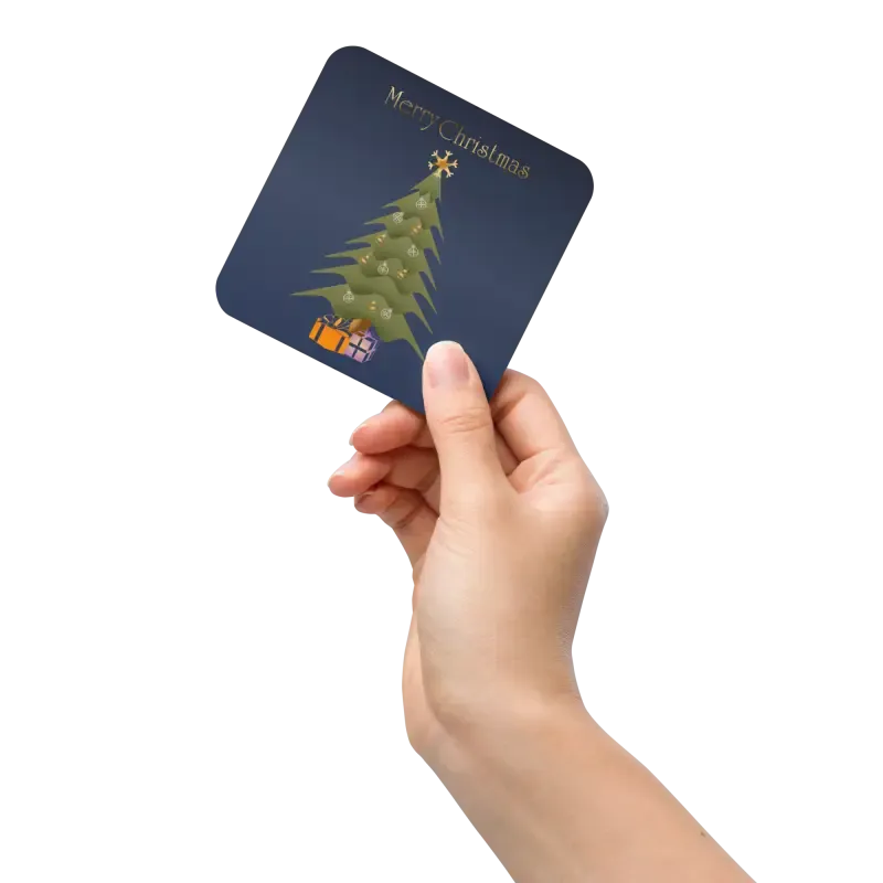 Cozy Christmas Tree Heat Resistant Hardboard Coasters